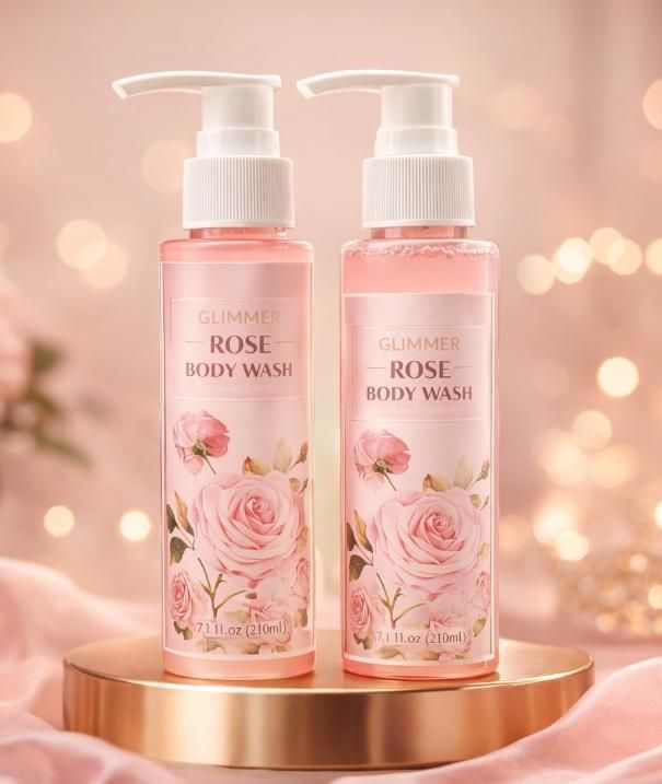 Rose Body Wash 210ml Each (Pack of 2)